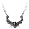 Alchemy Gothic Attic Bat Necklace (Silver)