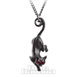 Alchemy Gothic Cat Sith Pendant (Black)