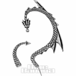 Alchemy Gothic Dragons Lure Left Earring (Silver)