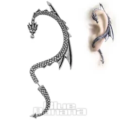 Alchemy Gothic Dragons Lure Left Earring (Silver)