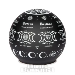 Alchemy Gothic Pagan Calendar Globe Light (Black)