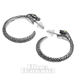 Alchemy Gothic Sophia Serpent Stud Earrings (Silver)