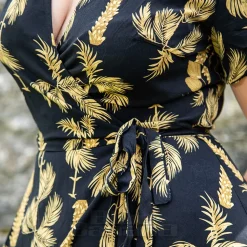 Banned Carol Golden Hour Wrap Dress (Black)