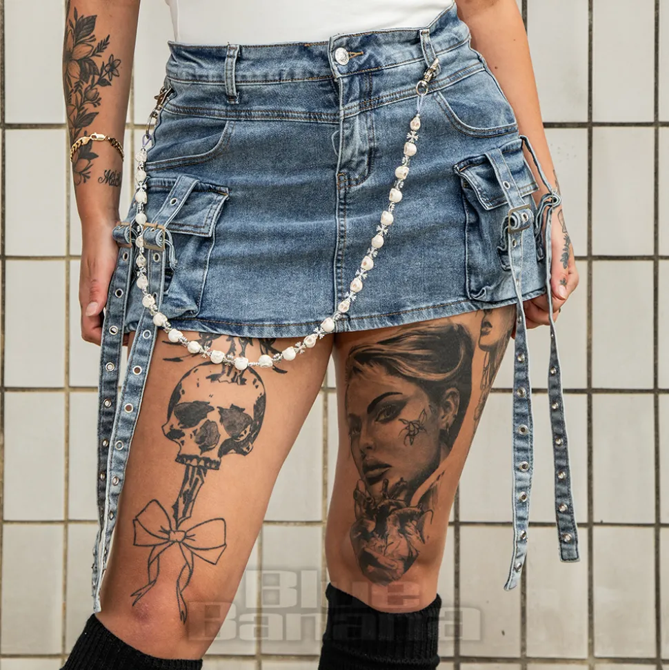 Banned Denim Dita Shorts (Blue)