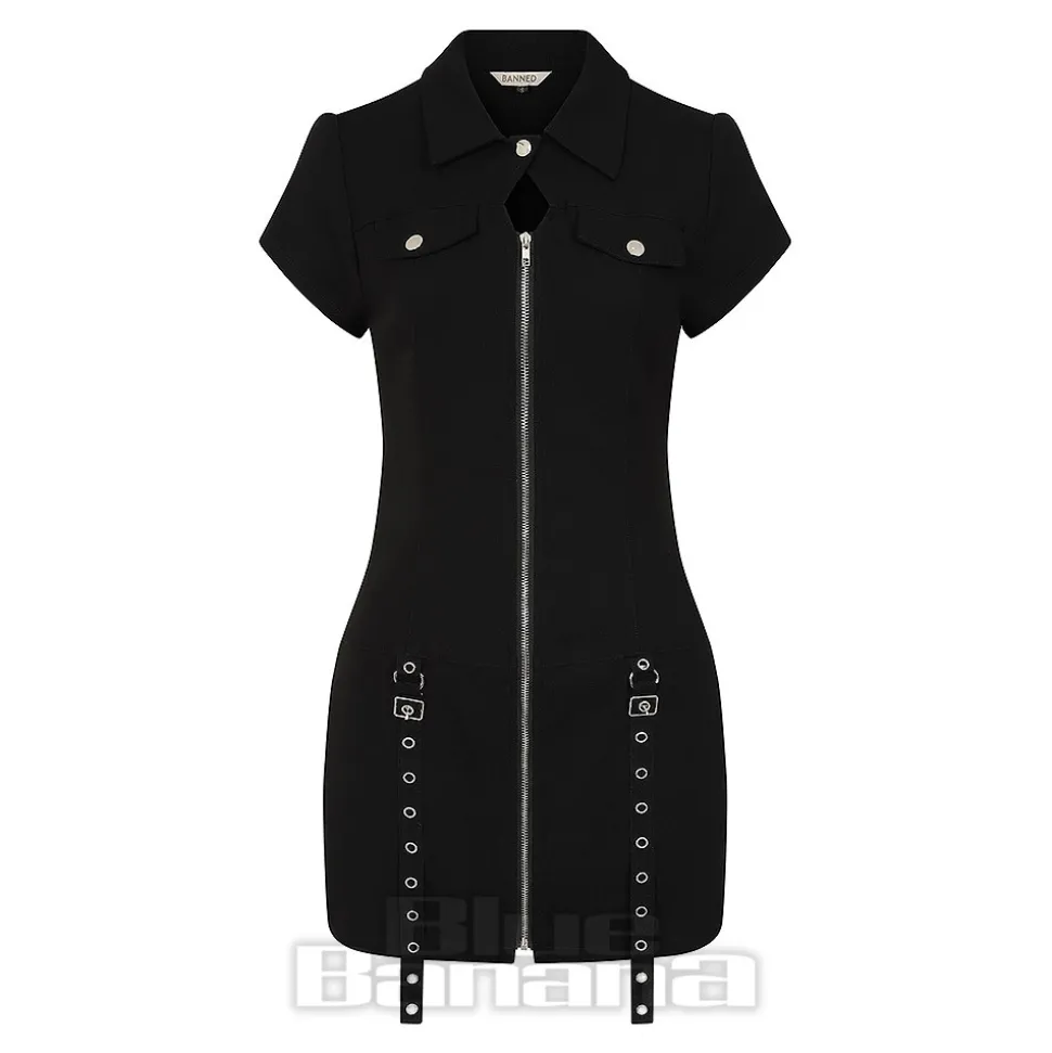 Banned Glitter Glam Dress (Black)