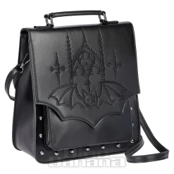 Banned Gothic Bat Handbag (Black)