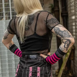 Banned Grunge Grid Top (Black)