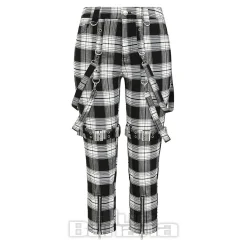 Banned Nocturne Buckle Trousers (Black/White)