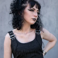 Banned No Rules Buckle Mini Dress (Black)