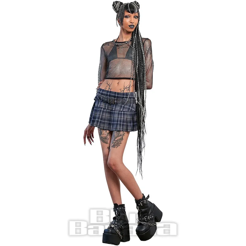 Banned No Rules Fishnet Top (Grey)