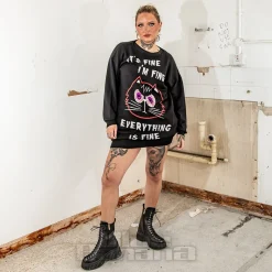 Banned Panic Purrfect Jumper (Black)