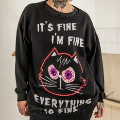 Banned Panic Purrfect Jumper (Black)