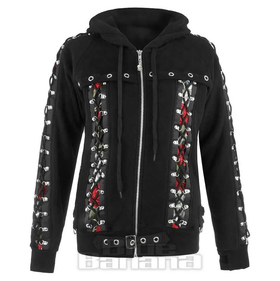 Banned Pixie Skull Hoodie (Black)
