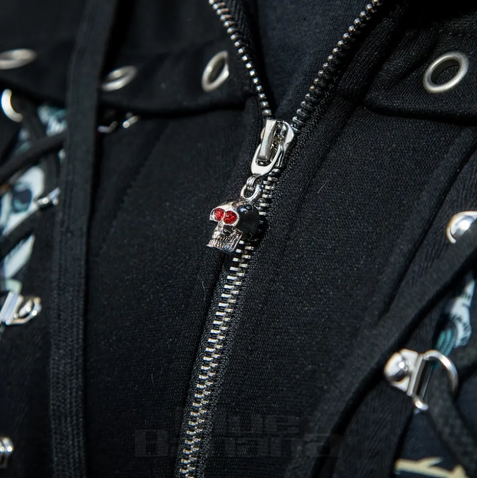 Banned Pixie Skull Hoodie (Black)