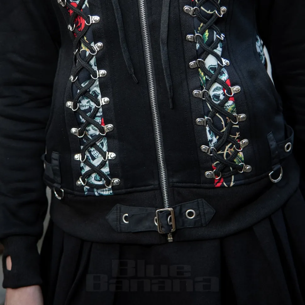 Banned Pixie Skull Hoodie (Black)