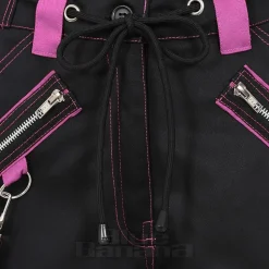 Banned Strappy Paxt Trousers (Black/Pink)