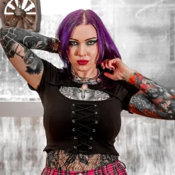 Banned Through the Darkness Crop Top (Black)