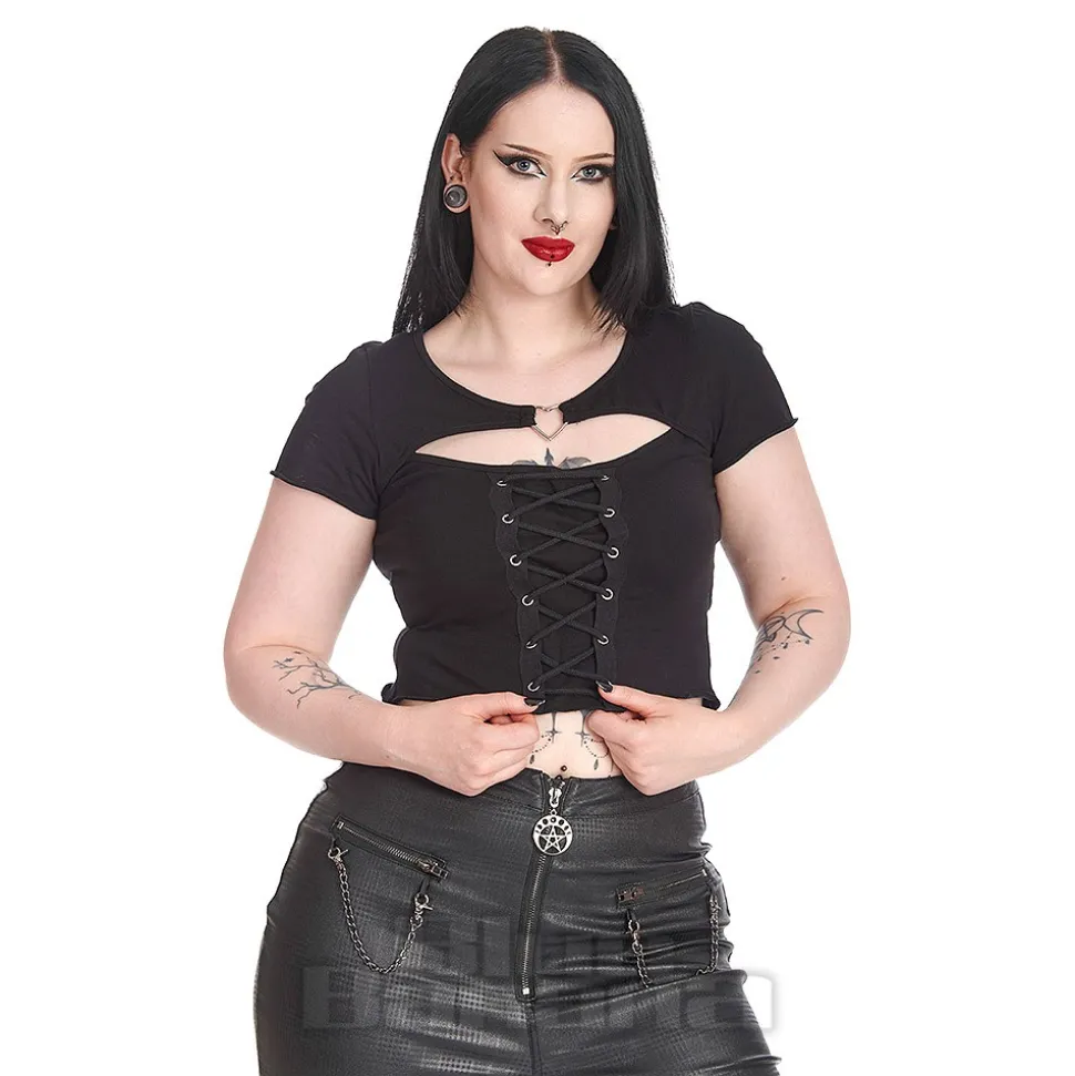 Banned Through the Darkness Crop Top (Black)