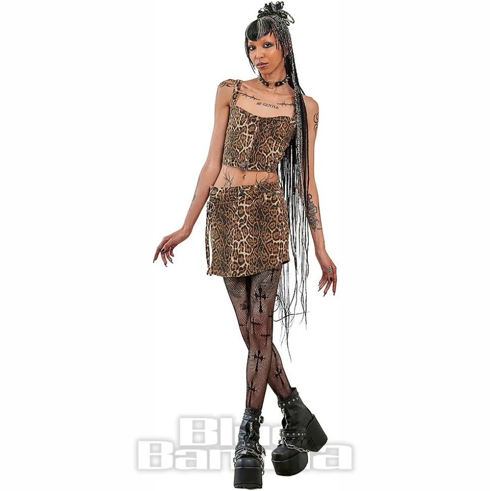Banned Wild Instincts Top (Leopard Print)