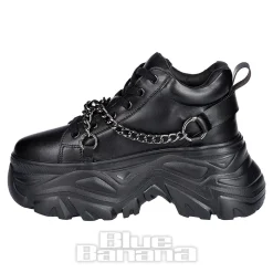 Bleeding Heart Skull Chain Trainers (Black)