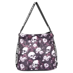 Bleeding Heart Skulls Handbag (Red)