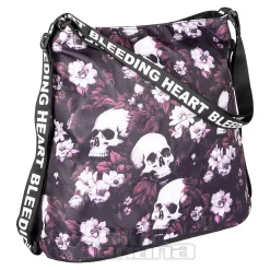 Bleeding Heart Skulls Handbag (Red)