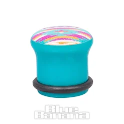 Blue Banana Acrylic Aztec Turquoise Ear Plug 4-12mm (Multicoloured)