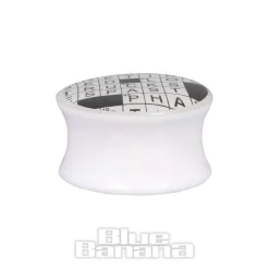 Blue Banana Acrylic Crossword Plug 4-22mm (White)