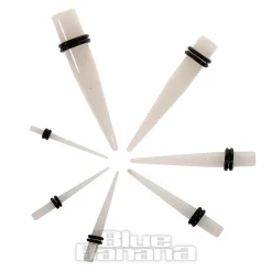 Blue Banana Acrylic Glow In The Dark Ear Stretcher (White)