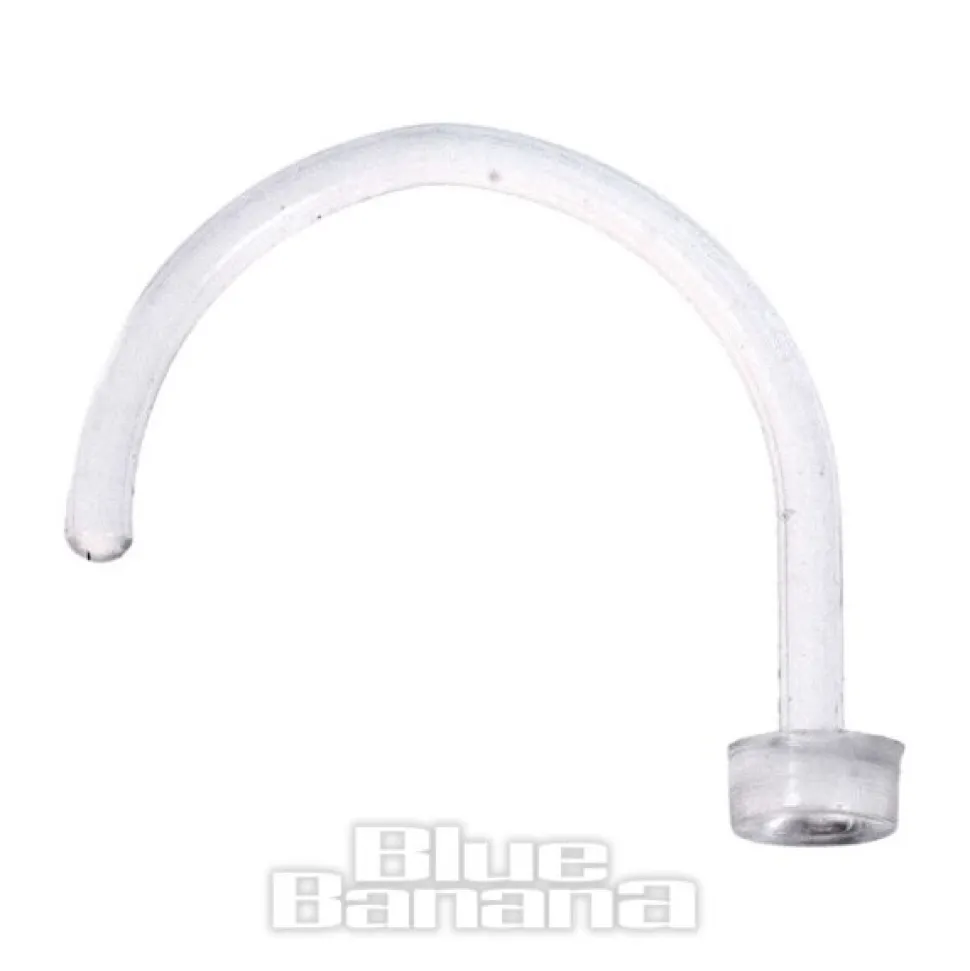 Blue Banana Acrylic 1.2mm Nose Wire Retainer (Transparent)