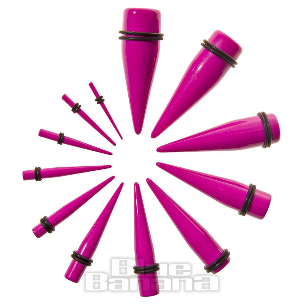 Blue Banana Acrylic Neon Ear Stretcher (Purple)