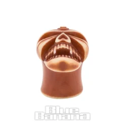 Blue Banana Acrylic Skull Ear Plug 4-12mm (Brown)
