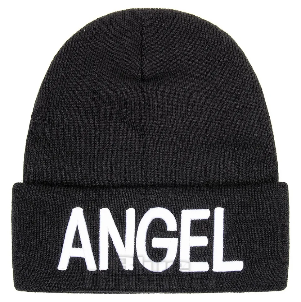 Blue Banana Angel Beanie Hat (Black)