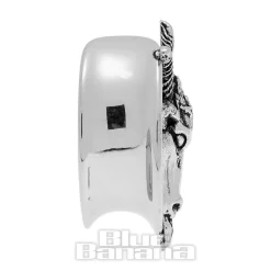 Blue Banana Baphomet Surgical Steel Tunnel (Silver)