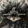 Blue Banana Bat Cut Out Hair Pin (Silver)