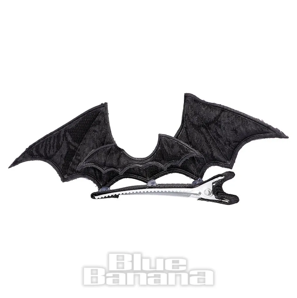 Blue Banana Bat Hair Clip (Black)