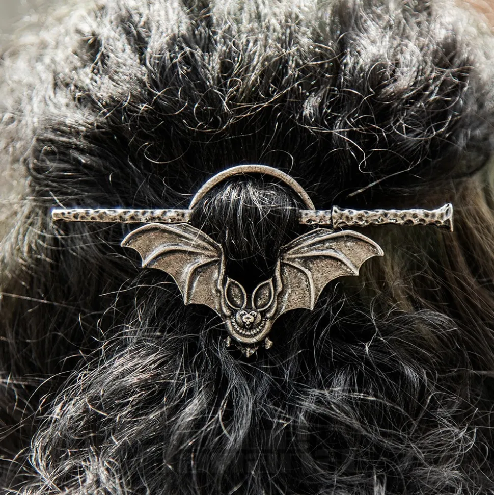 Blue Banana Bat Hair Pin (Black)