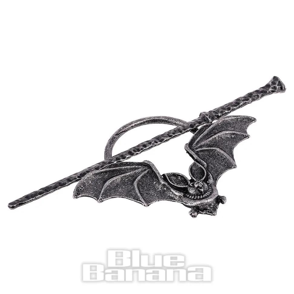 Blue Banana Bat Hair Pin (Black)