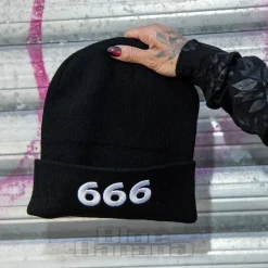 Blue Banana 666 Beanie Hat (Black)