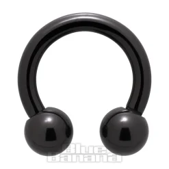 Blue Banana Black Titanium Circular Barbell (Black)