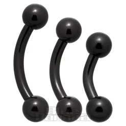 Blue Banana Black Titanium Curved Barbell (Black)