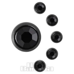 Blue Banana Black Titanium 5mm Jewelled Ball (Jet)