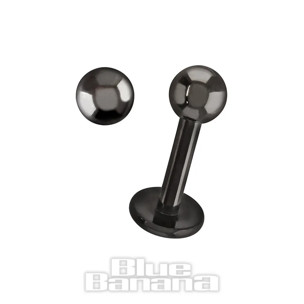 Blue Banana Black Titanium 1.2mm Labret (Black)