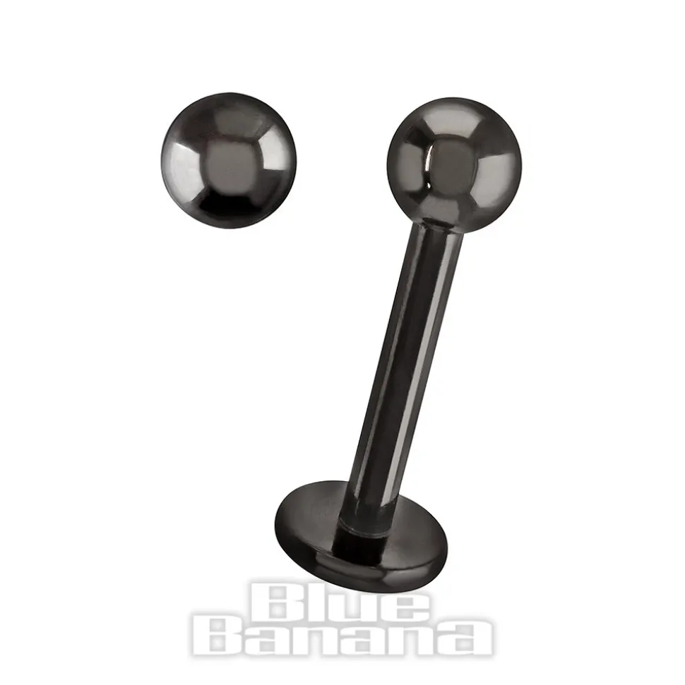 Blue Banana Black Titanium 1.2mm Labret (Black)