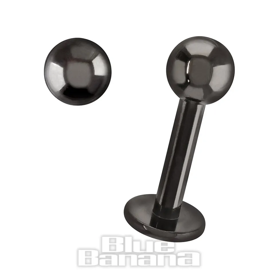 Blue Banana Black Titanium 1.6mm Labret (Black)