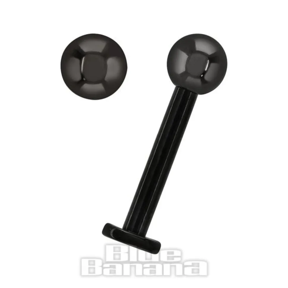 Blue Banana Black Titanium 1.6mm Labret (Black)