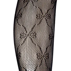 Blue Banana Bow Tights (Black)