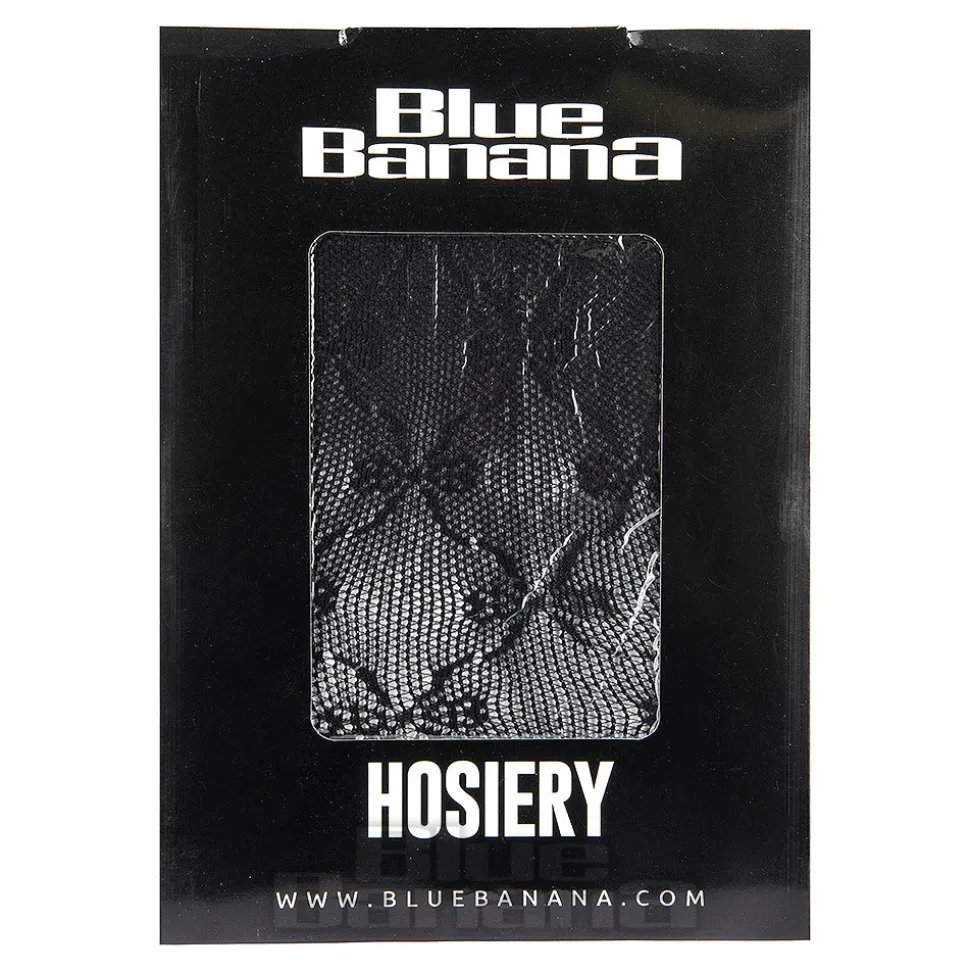 Blue Banana Bow Tights (Black)