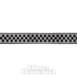 Blue Banana Checkerboard Crystal Belt (Black/White)