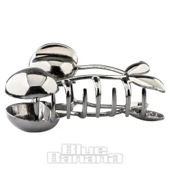 Blue Banana Cherry Hair Clip (Silver)